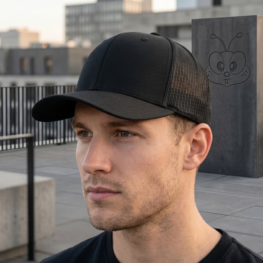 Yupoong Retro Trucker Hat Black