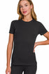 Zenana Basic Crew Neck T-Shirt Black