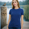 Zenana Basic Crew Neck Tee Light Blue