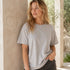 Zenana Boyfriend Shirt Heather Grey