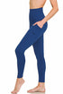 Zenana Buttery Soft High Waist-Leggings Pockets Light Navy Side View