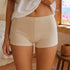 Zenana Cotton Boxer Shorts Sand Beige Side View