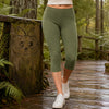 Zenana Cotton Capri Leggings Army Green