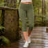 Zenana Cotton Capri Leggings Army Green