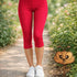Zenana Cotton Capri Leggings Ruby
