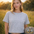 Zenana Cotton Crop Top Grey