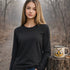 Zenana Cotton Long Sleeve T-Shirt Black Model