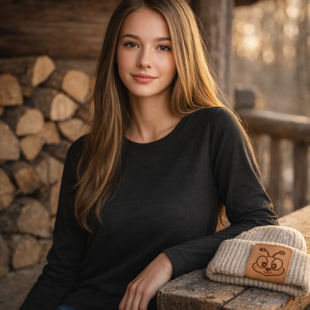 Zenana Cotton Long Sleeve T-Shirt Black