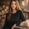 Zenana Cotton Long Sleeve T-Shirt Black