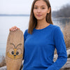 Zenana Cotton Long Sleeve T-Shirt Classic Blue