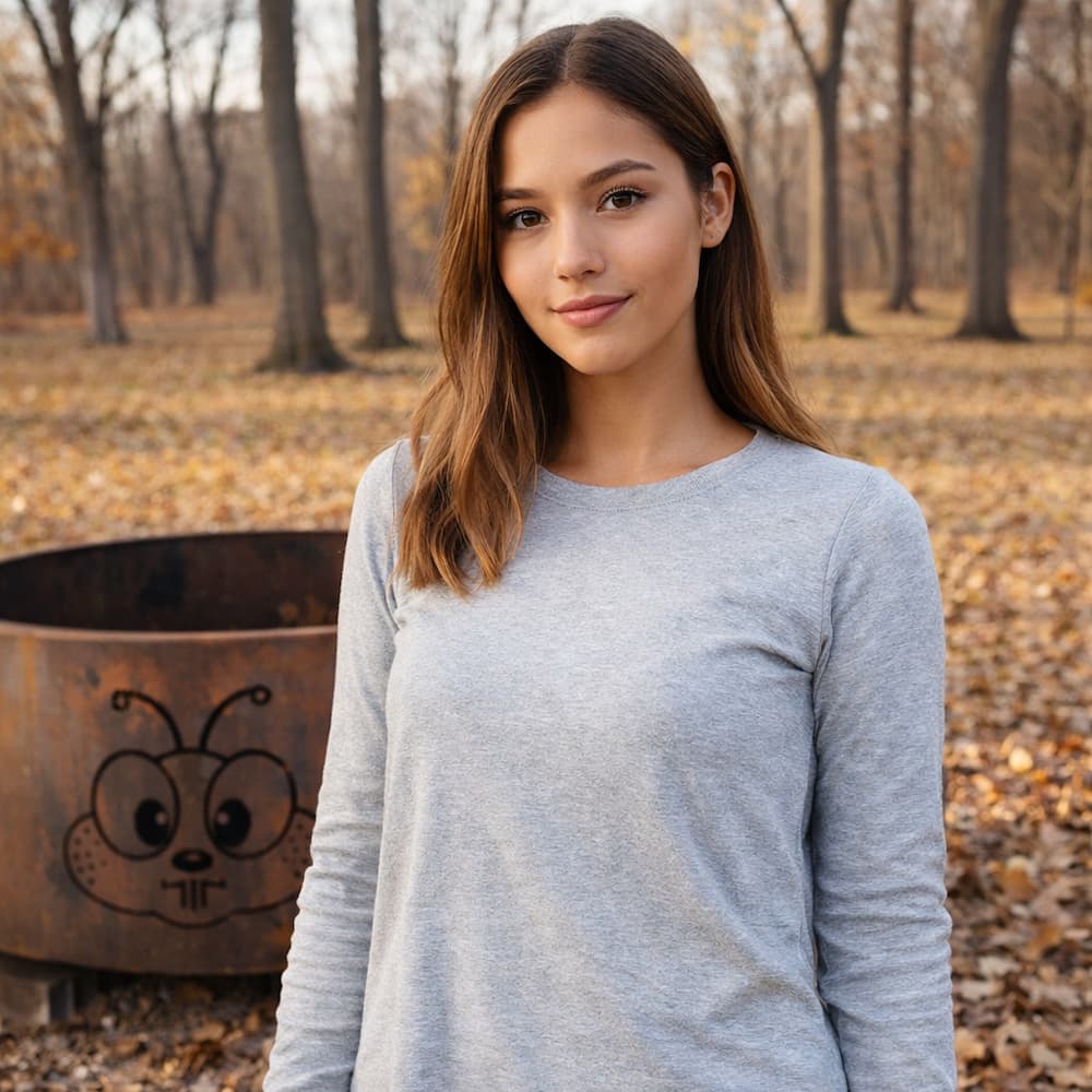 Zenana Cotton Long Sleeve T-Shirt Heather Grey