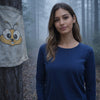 Zenana Cotton Long Sleeve T-Shirt Light Navy