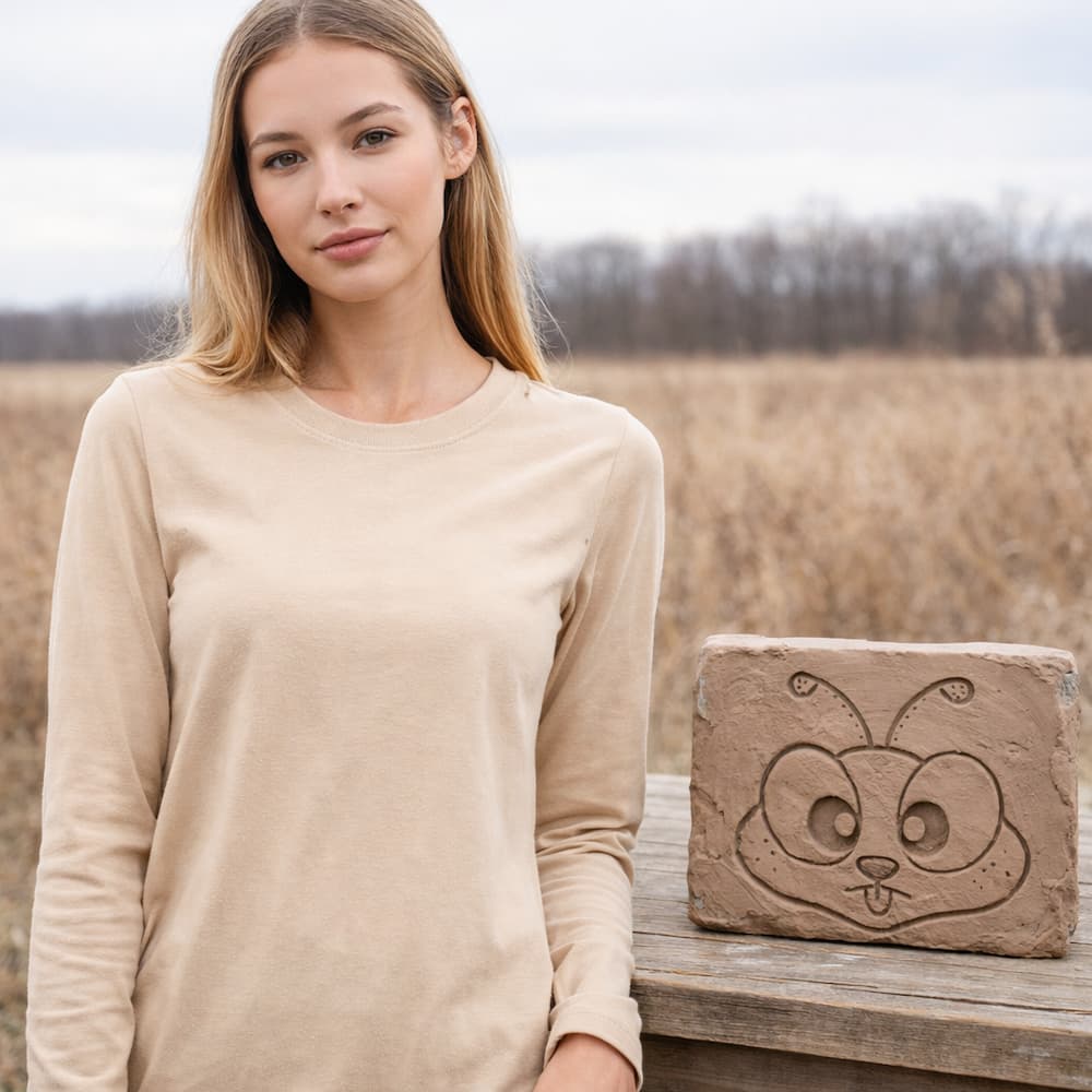 Zenana Cotton Long Sleeve T-Shirt Sand
