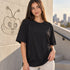 Zenana Cotton Oversized Shirt Black