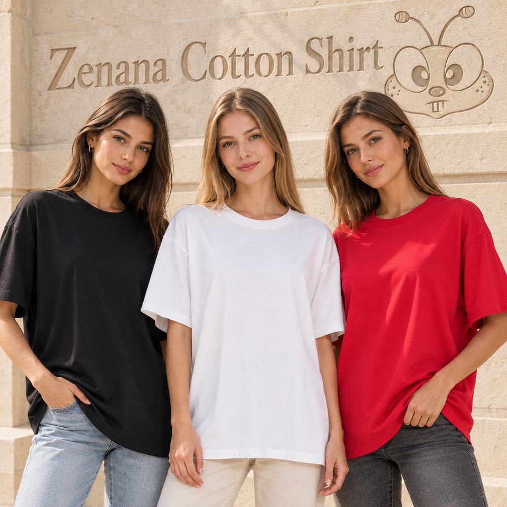 Zenana Cotton Oversized Shirt Model View