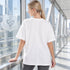 Zenana Cotton Oversized Shirt White Back View