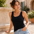 Zenana Cotton Tank Top Black