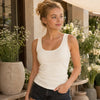 Zenana Cotton Tank Top Bone