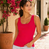 Zenana Cotton Tank Top Ruby Model Picture
