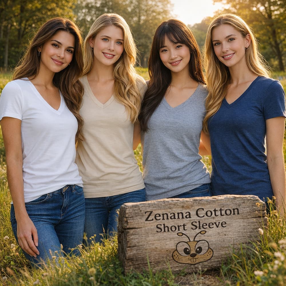 Zenana Cotton V-Neck Basic Shirt