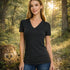 Zenana Cotton V-Neck Short Sleeve Tee Black