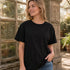 Zenana Cotton boyfriend T-Shirt Black