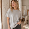 Zenana Cotton boyfriend Tee Heather Grey
