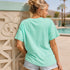 Zenana Cotton boyfriend Tee Mint Back