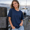 Zenana Cotton boyfriend Tee Navy