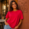 Zenana Cotton boyfriend Tee Ruby