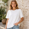 Zenana Cotton boyfriend Tee White