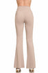 Zenana High Waist Flare Leg Yoga Pants Ash Mocha Front
