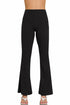 Zenana High Waist Flare Leg Yoga Pants Black Front