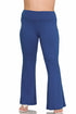 Zenana High Waist Flare Leg Yoga Pants Light Navy Plus Size Model 