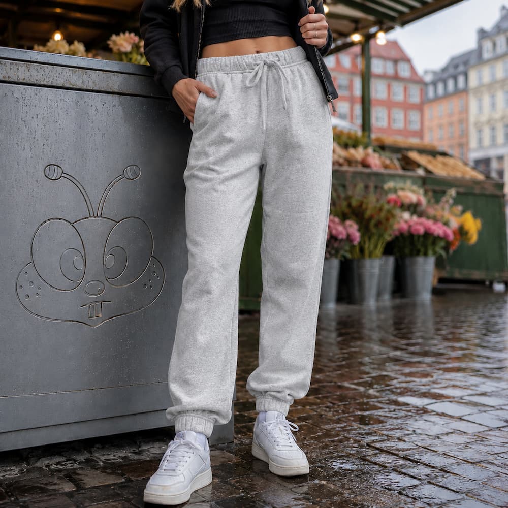 Zenana Joggers with Pockets Heather Grey