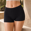 Zenana Microfiber Shorts Black Front View