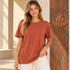 Zenana Oversized Boyfriend Tee Rust