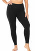 Zenana Plus Size Premium Cotton Full Length Legging Black Front