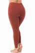 Zenana Plus Size Premium Cotton Full Length Leggings Dark Rust Back