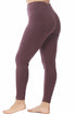 Zenana Plus Size Premium Cotton Full Length Leggings Eggplant Side