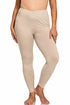 Zenana Plus Size Premium Microfiber Full-Length Leggings Ash Mocha