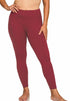 Zenana Plus Size Premium Microfiber Full Length Leggings Cabernet