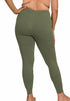 Zenana Plus Size Premium Microfiber Full Length Leggings Dark Olive Side Back