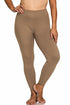 Zenana Plus Size Premium Microfiber Full Length Leggings Mocha