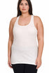 Zenana Plus Size Ribbed Racerback Tank Top White