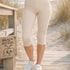 Zenana Premium Cotton Capri Leggings Beige