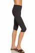 Zenana Premium Cotton Capri Leggings Black Plus