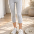 Zenana Premium Cotton Capri Leggings Heather