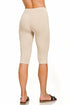 Zenana Premium Cotton Capri Leggings Sand Beige Back