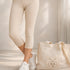 Zenana Premium Cotton Capri Leggings Sand Beige